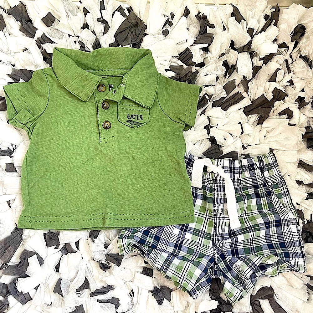 𝐍𝐎𝐓𝟒𝐒𝐀𝐋𝐄.2PC Carter’s Polo & Short Set
